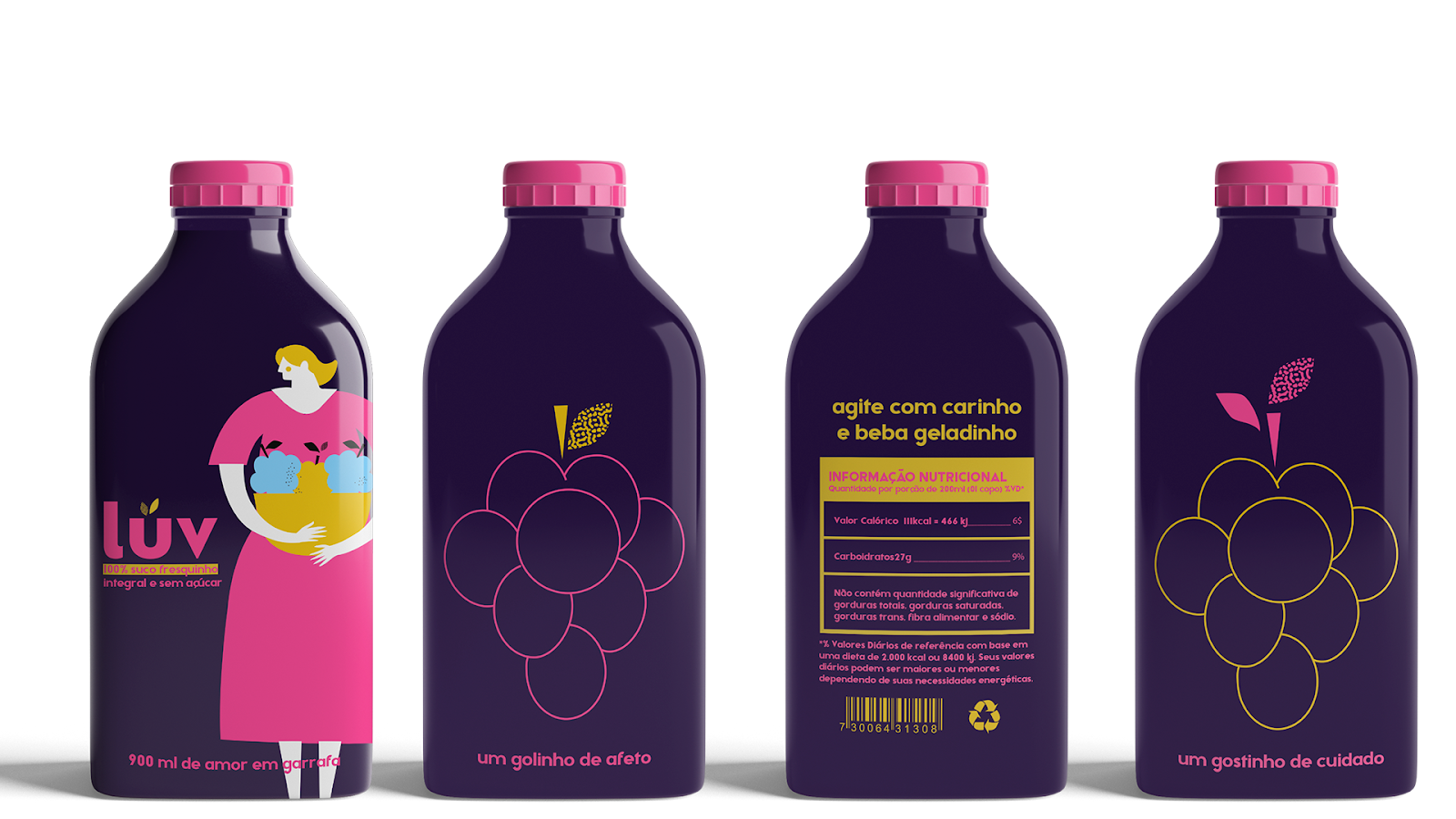 一款聪明的包装 展示用爱制造的新鲜果汁。(图1)